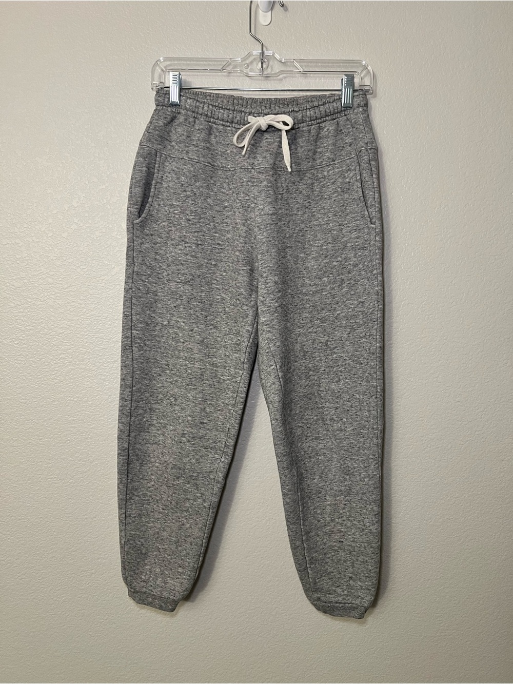 Madewell MWL Gray Fleece Jogger Sweatpants Drawstring Womens Size Small